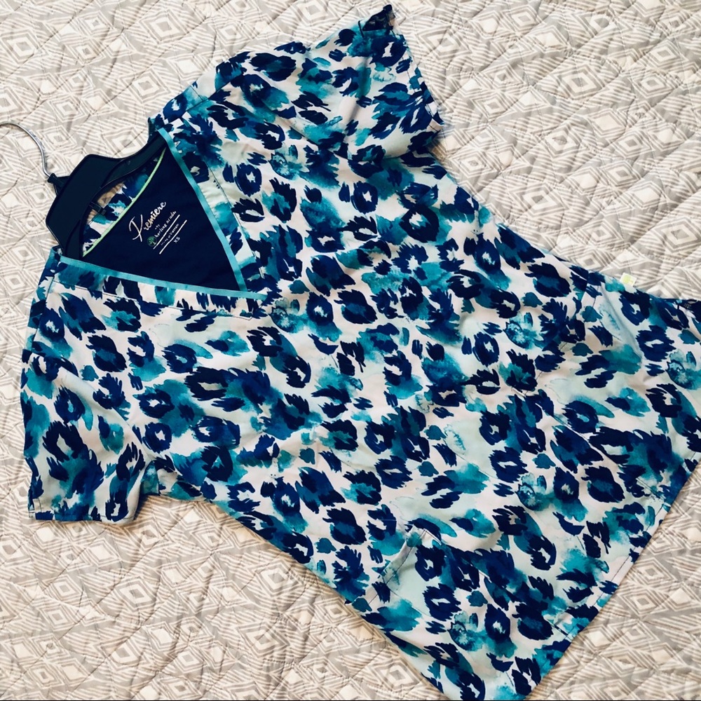 Healing Hands printed scrub top